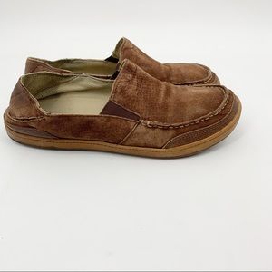 Olu Kai Pahalu Brown Suede Slip On Casual Loafer Mens Size 10